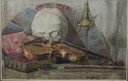 Natura morta con violino e maschera di Beethoven, 1926